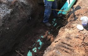 Covering drainage pipes