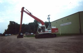 Large commercial excavator